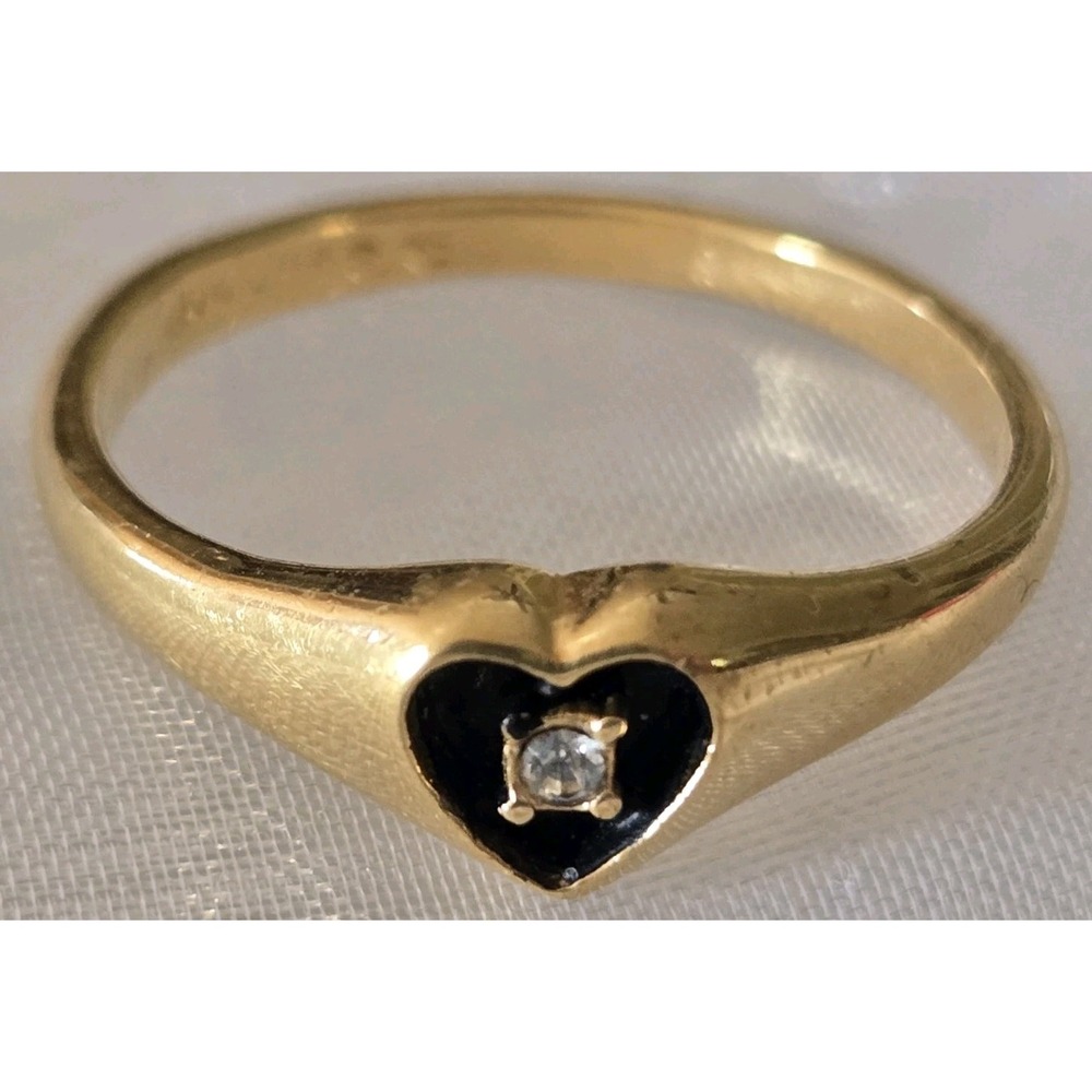 J.Esposito 18kt HGE Heart With Gold, Onyx And Stone Cubic Zirconia Accent